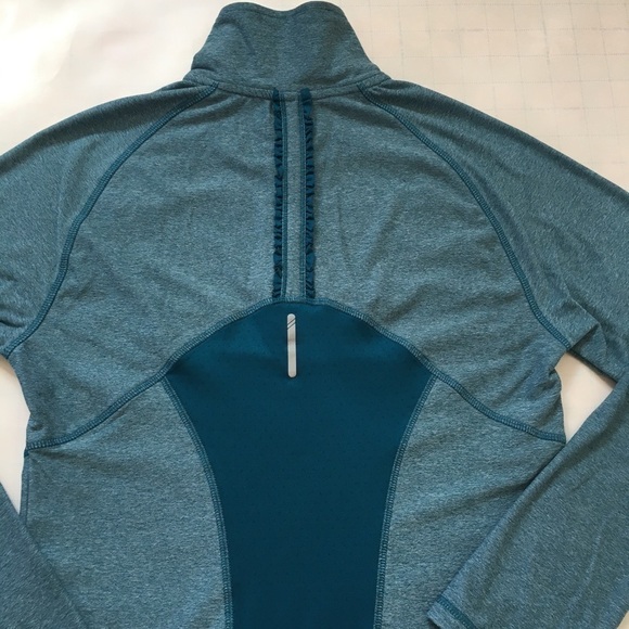 Champion Duo Dry  1/4 Zip Long Sleeve Grayish Green Blue  Activewear Top Size XS - Picture 11 of 16